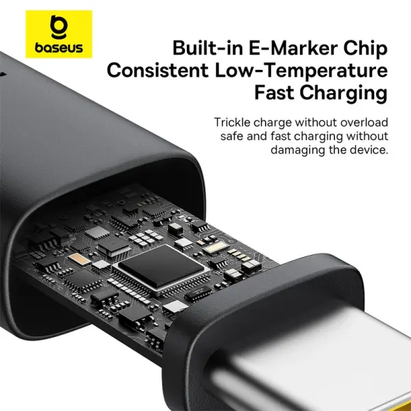 Baseus Dura Series Fast Charging Cable Type-C to Type-C 100W 1m Gold+Black image 7