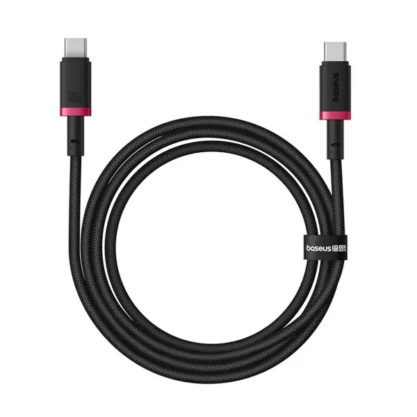 Baseus Dura Fast Charging Data Cable USB-C to USB-C 240W 1m Red Black image 1