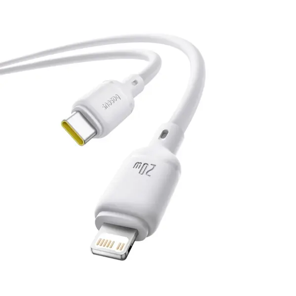 Baseus Silky Series Fast Charging Cable Type-C to iP 20W 2m Moon White image 1