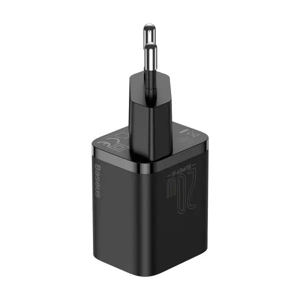 شاحن سريع بيسوس Baseus Super Si بقوة 20 واط منفذ Type-C - لون أسود image 1