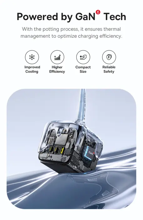 OS-Baseus EnerFill FA11 Cube Power Strip 3AC+1U+1C 67W 1.5m EU Cosmic Black image 8