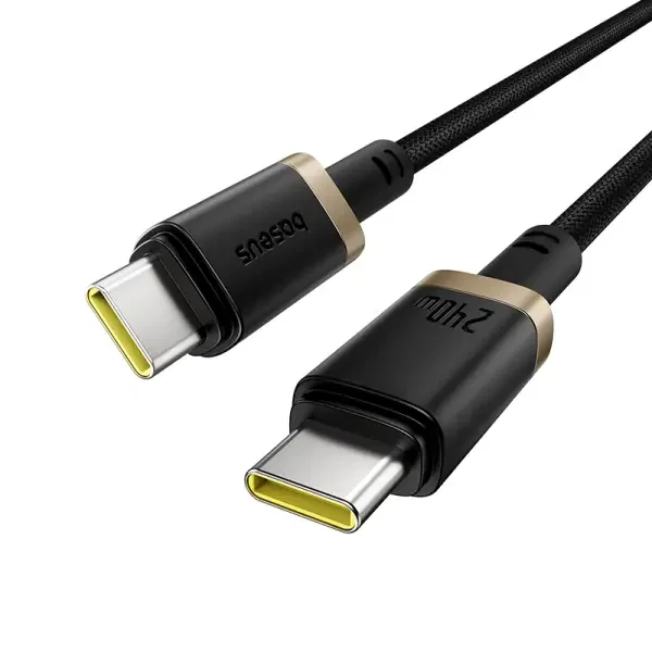 Baseus Dura Fast Charging Data Cable USB-C to USB-C 240W 1m Gold Black image 1