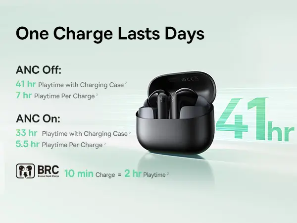 سماعة بلوتوث لاسلكية بيسوس Baseus Bass BP1 NC عازل ضوضاء وبلوتوث 6.0 - لون أسود (ضمان سنتين) image 6