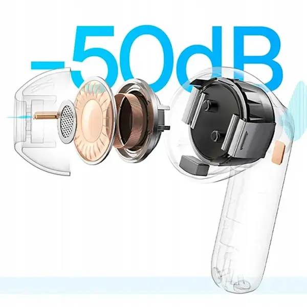Baseus Bass BP1 Pro In-Ear True Wireless Earbuds Moon White image 3