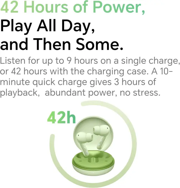 هونور سماعة أذن لاسلكية Earbuds A Pro مع ميزة إلغاء الضوضاء النشط 49dB - لون أبيض image 6