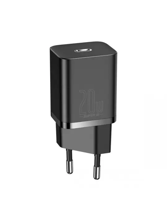 شاحن سريع بيسوس Baseus Super Si بقوة 20 واط منفذ Type-C - لون أسود image 0
