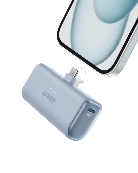باور بنك أنكر نانو 5000mAh بقدرة 22.5W مع منفذ Type-C مدمج - أزرق image 0
