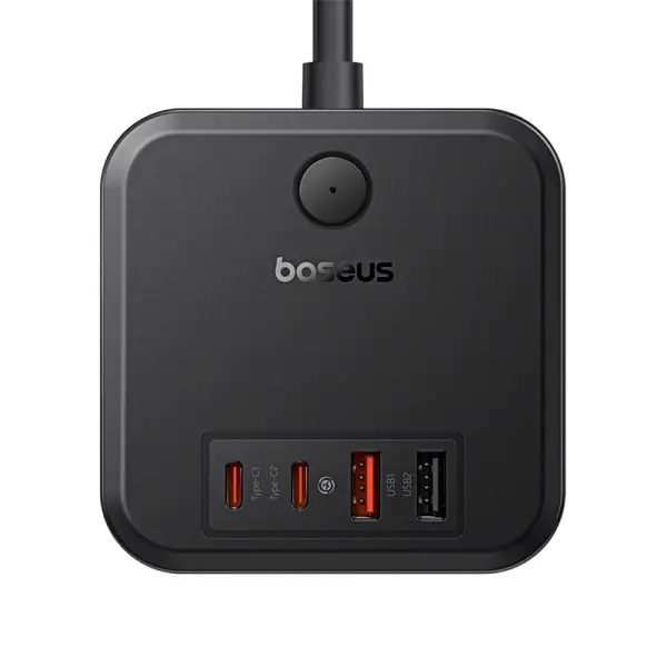 OS-Baseus PowerCombo Cube Power Strip 3AC+2U+2C 30W 1.5m EU Cluster Black image 4