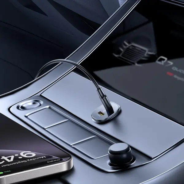 Baseus GoTrip Car Charger C+C 30W Cosmic Black image 4