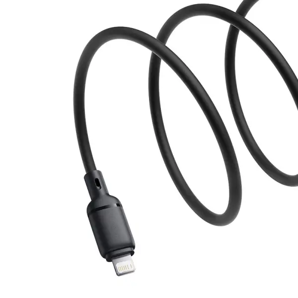 Baseus Silky Series Fast Charging Cable USB to iP 2.4A 1m Cluster Black image 2