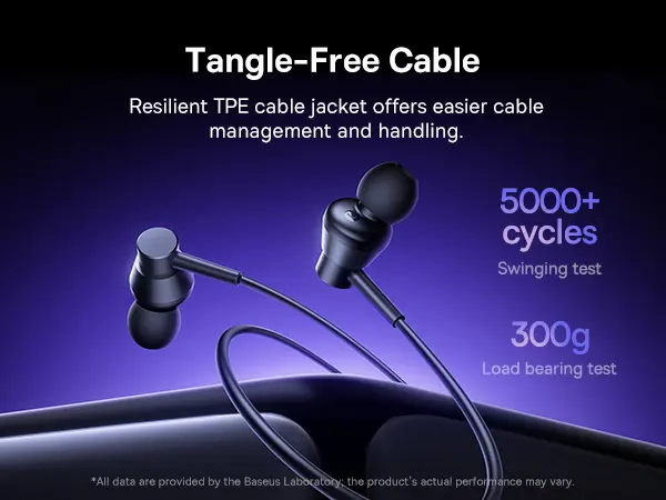 Baseus Encok CZ11 Wired Earphones Cluster Black image 8