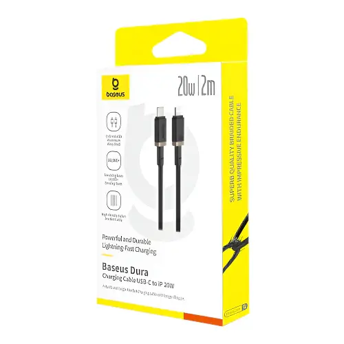 Baseus Dura Series Fast Charging Cable Type-C to iP 20W 2m Gold+Black image 2
