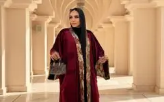 Velvet Abaya with Indian Proquard  image 6