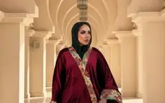 Velvet Abaya with Indian Proquard  image 2