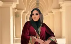 Velvet Abaya with Indian Proquard  image 9