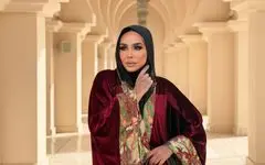 Velvet Abaya with Indian Proquard  image 0