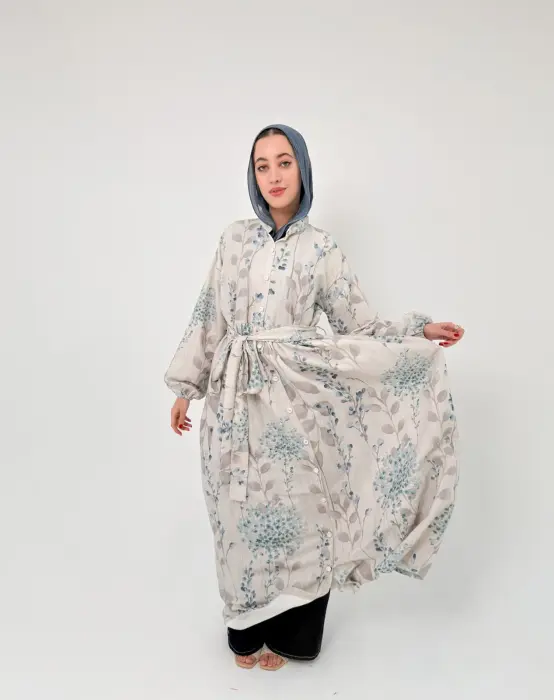Printed linen dress image 1