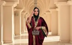 Velvet Abaya with Indian Proquard  image 7