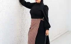 Suede Dress & Wool Skirt  image 7
