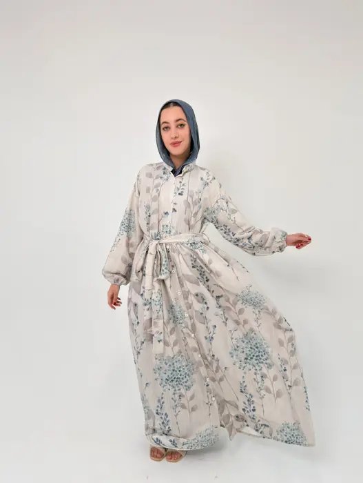 Printed linen dress image 2