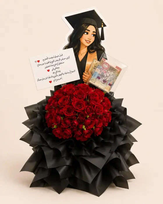 Graduation Dress Stand with Flowers image 0