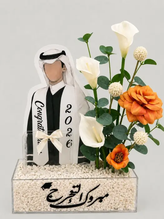 Luxury Men’s Graduation Stand with Acrylic Cash Box image 0