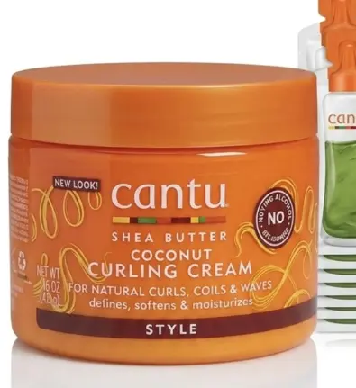  Cantu Shea Butter Coconut Curling Cream – كريم تجميل وتجعيد الشعر الطبيعي بزبدة الشيا وجوز الهند من كانتو. image 0