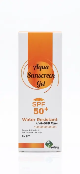  Aqua Sunscreen Gel SPF 50+ – واقي شمس جل مقاوم للماء من شركة Equatorial Medical. image 0