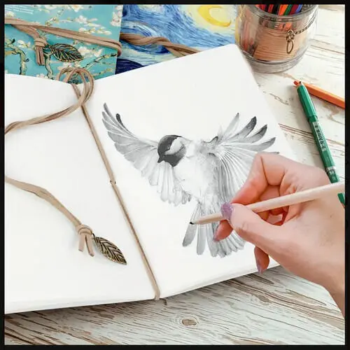 سكتش نوت للرسم مقاس A5 تصاميم مختلفه image 3