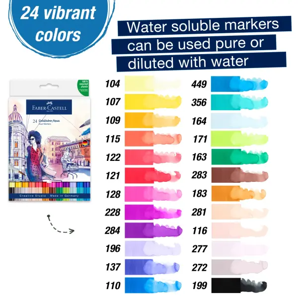 اقلام فابر-كاستل Goldfaber Aqua المائية المزدوجة image 2