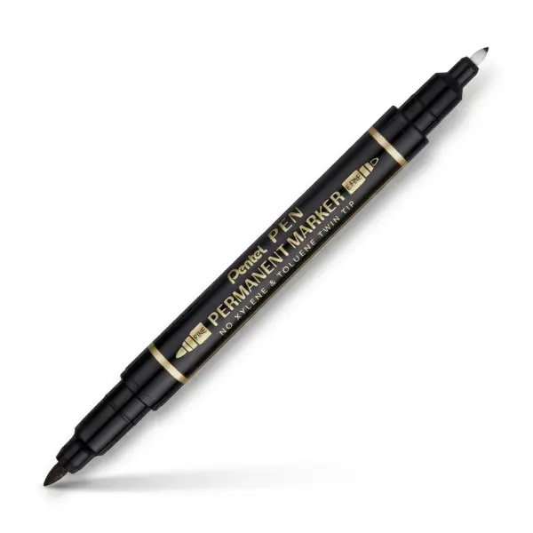 قلم تحديد اسود مزدوج الرأس من pentel image 0
