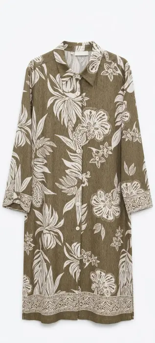 FLORAL PRINTED TUNIC BROWN image 0