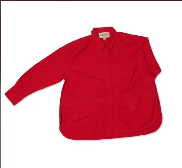 side slit poplin shirt image 0