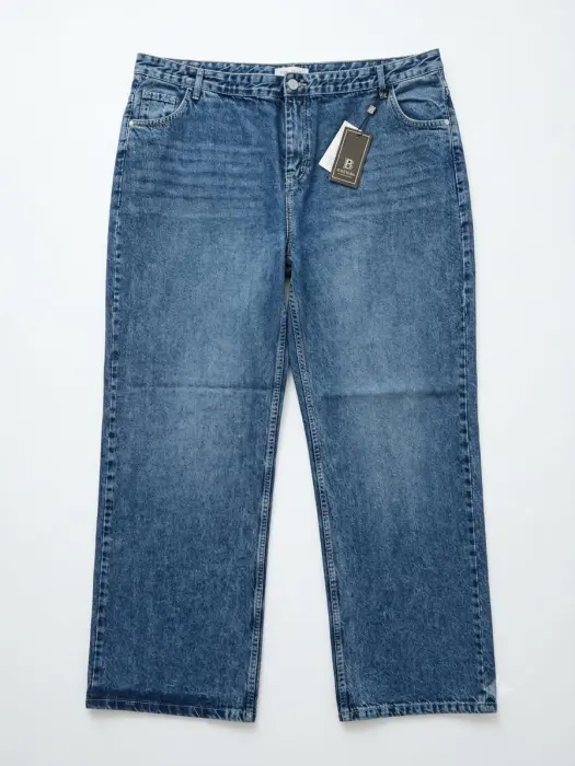 WIDE-LEG BLUE DENIM image 0