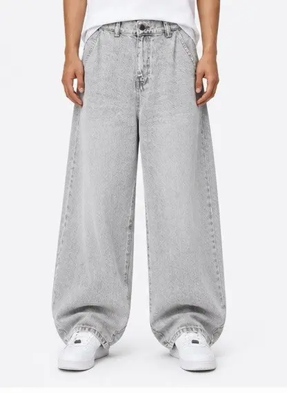 MYLO LIGHT GREY WIDE-LEG JEANS 6446/3 image 0