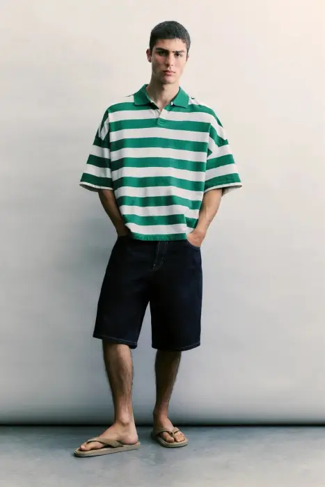 STWD STRIPPED POLO T-SHIRT  image 3