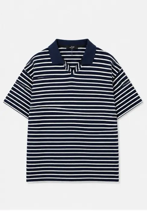 KAIOS STRIPPED KNIT POLO SHIRT image 2