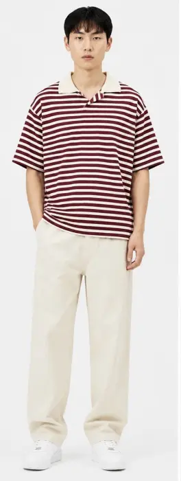 KAIOS STRIPPED KNIT POLO SHIRT image 1