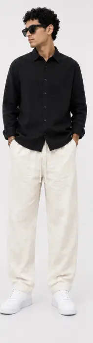 ZARA LINEN PANTS image 7