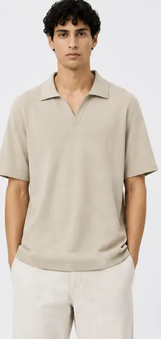 ZARA KNIT POLO T-SHIRT image 9