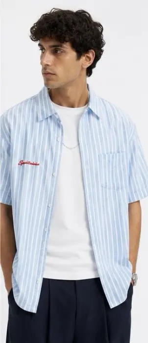 SPI ZARA STRIPPED HALF SHIRT image 1