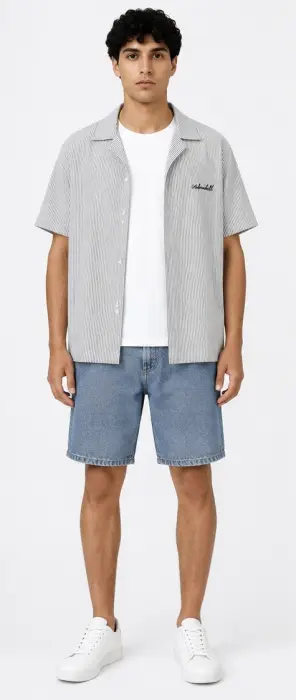 MYLO STRIPPED HALF SHIRT  image 2