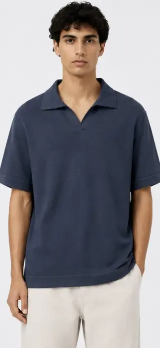 ZARA KNIT POLO T-SHIRT image 7