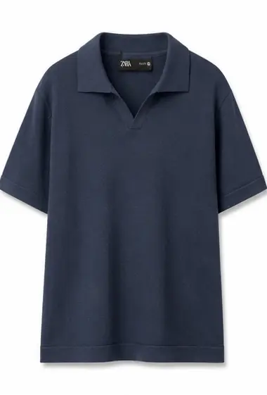 ZARA KNIT POLO T-SHIRT image 6