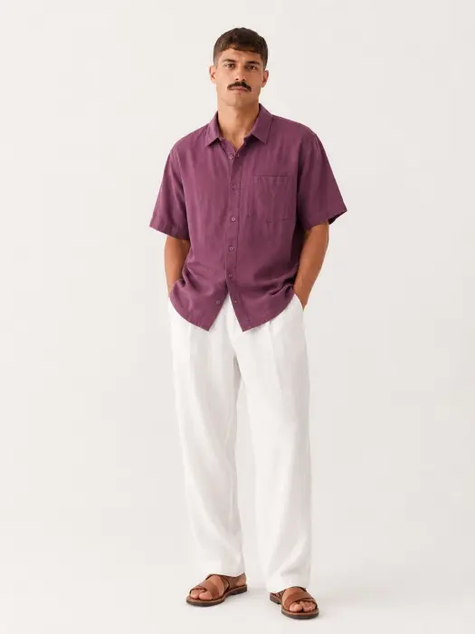SPI ZARA LINEN HALF SHIRT image 0