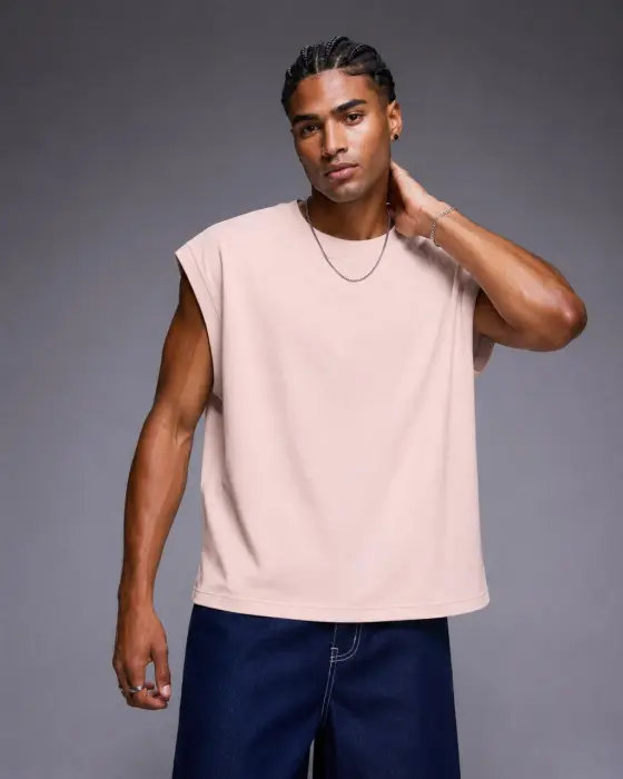 DESIGHN CUT SLEEVE T-SHIRT image 0