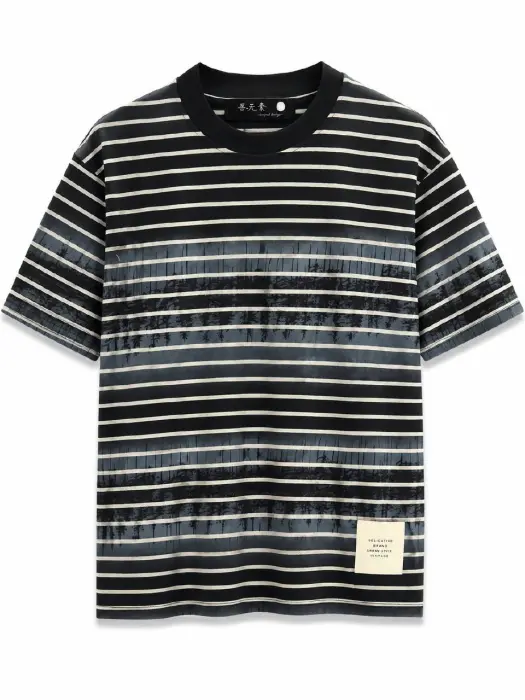 FADE STRIPPED T-SHIRT  image 1