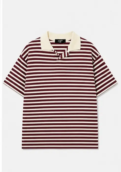 KAIOS STRIPPED KNIT POLO SHIRT image 0