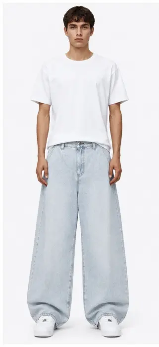 MYLO LIGHT BLUE WIDE-LEG JEANS 6446/3 image 2