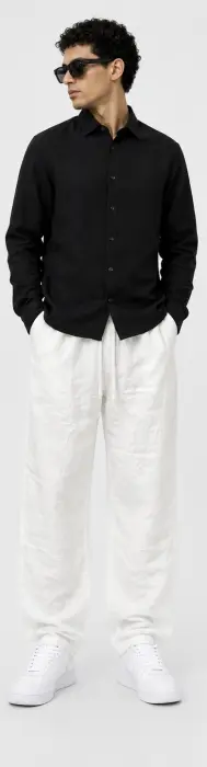 ZARA LINEN PANTS image 6